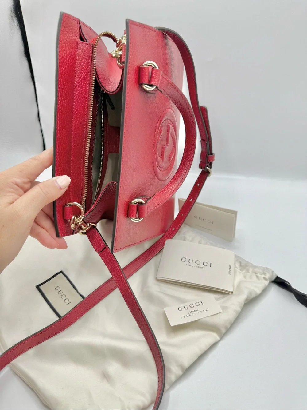Gucci dollar calfskin
